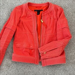 Marc Jacobs cotton Orange Jacket with Textured Zip Sleeves